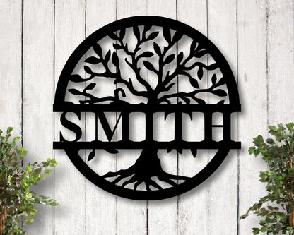 Personalized Family Name Metal Sign Housewarming Gift Metal Monogram Sign Door Hanger Last Name Sign Metal Wall Ar, Laser Cut Metal Signs Custom Gift Ideas