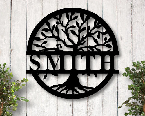 Personalized Family Name Metal Sign Housewarming Gift Metal Monogram Sign Door Hanger Last Name Sign Metal Wall Ar, Laser Cut Metal Signs Custom Gift Ideas