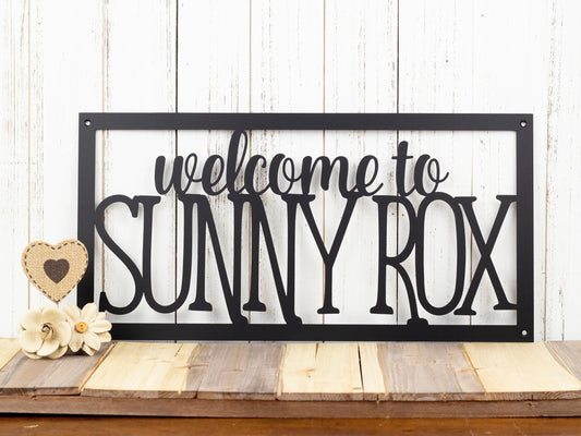 Custom House Welcome Sign, Home Name Metal Sign, Custom Sign, Personalized Sign, Metal Wall Art, Outdoor - metal sign
