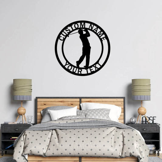 Golf Golf Metal Sign Golf Metal Golf Sign Golf Gifts For Men Golf Man Cave Man Cave Sign - 8 inches - metal sign