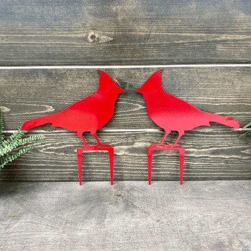 Cardinal Metal Yard Sign With Stakes, Cut Metal Sign, Metal Wall Art, Metal House Sign Laser Cut Metal Signs Custom Gift Ideas