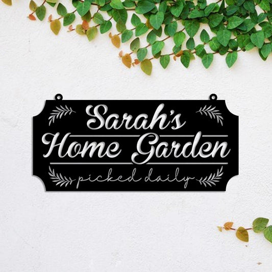 Personalized Metal Garden Sign, Garden Stake, Home Decor, Gift For Her, Gardening Lovers, Metal Laser Cut Metal Signs Custom Gift Ideas - 8 inches - metal sign