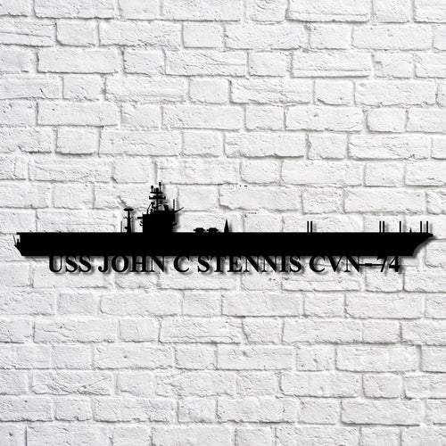 Uss John C Stennis Cvn 74 Navy Ship Metal Art, Custom Us Navy Ship Cut Metal Sign, Gift For Navy Veteran, Navy Ships Silhouette Metal Art, Navy Home Decor Laser Cut Metal Signs Custom Gift Ideas