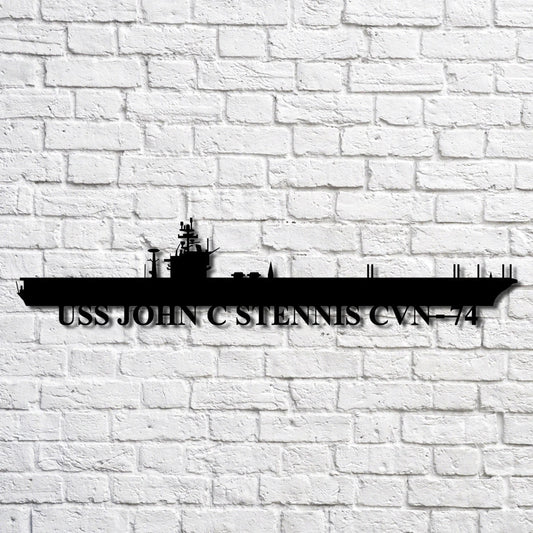 Uss John C Stennis Cvn 74 Navy Ship Metal Art, Custom Us Navy Ship Cut Metal Sign, Gift For Navy Veteran - metal sign