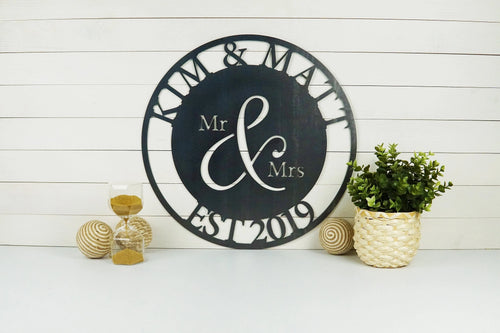 Custom Metal Mr And Mrs Sign Wedding Gift Wedding Anniversary Gift Bridal Shower Gift Anniversary Gift