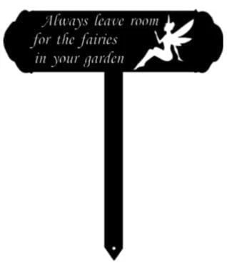 Metal Fairy Garden Sign Metal House Sign - 8 inches - metal sign