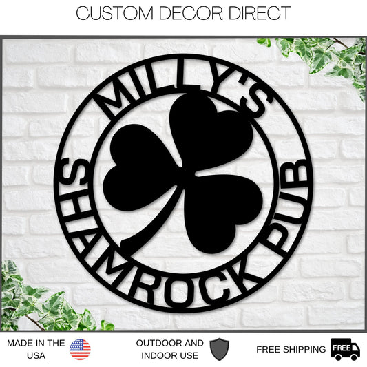 Irish Pub Sign, Personalized Irish Bar Sign, St. Patrick's Day Decor, Irish Sign, Bar Sign, Personalized - metal sign