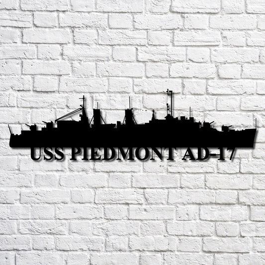 Uss Piedmont Ad17 Navy Ship Metal Art, Gift For Navy Veteran, Navy Ships Silhouette Metal Art, Navy Home Decor Laser Cut Metal Signs Custom Gift Ideas