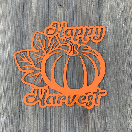 Happy Harvest Metal Sign Cutout Cut Metal Sign Wall Metal Art