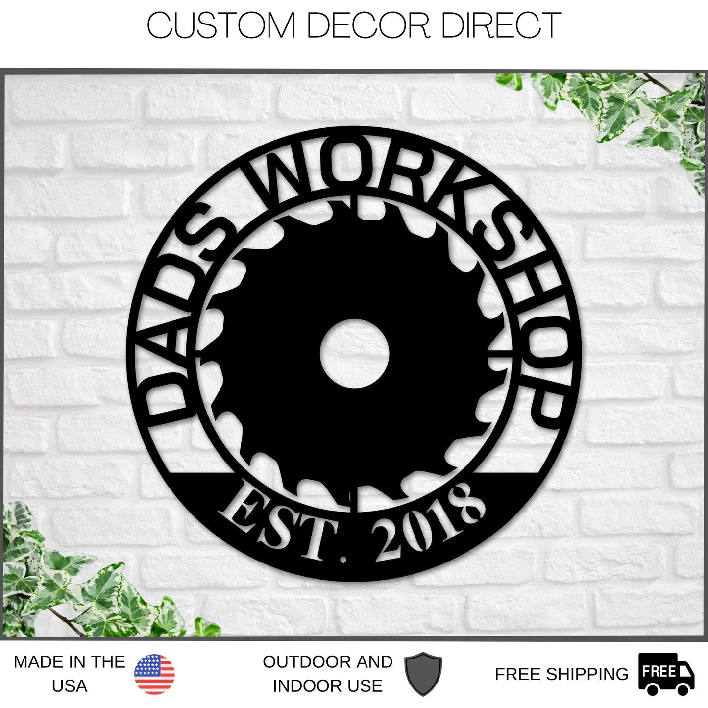 Workshop Sign, Customized Shop Sign, Fathers Day Gift, Personalized Garage, Workshop Sign, Dads Garage Shop Sign, Man Cave Gifts, Dads Shop Laser Cut Metal Signs Custom Gift Ideas