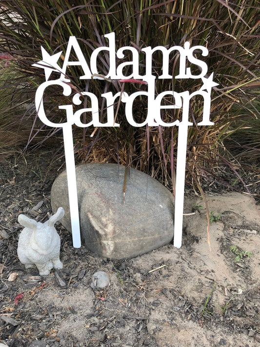 Mini Garden Sign Personalized Plasma Cut, Steel Sign, Metal Sign, Cut Metal Sign, Wall Metal Sign, Laser - metal sign