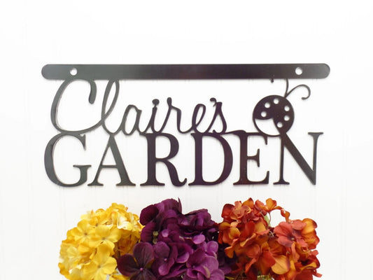 Custom Garden Sign Gift For Her Mothers Day Gift Mother's Day Gift Name Sign Metal Sign Metal Ladybug - metal sign