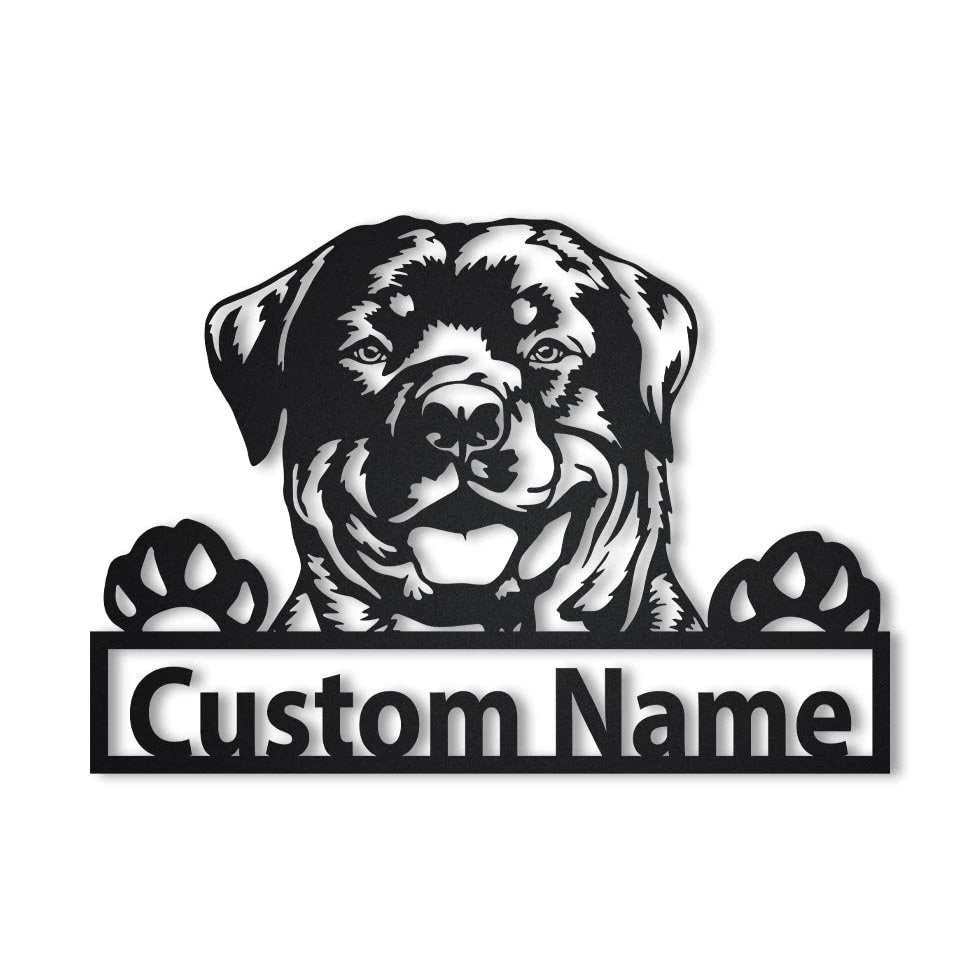 Personalized Rottweiler Dog Metal Sign Art, Custom Rottweiler Dog Metal Sign, Animal Funny, Father's Day Gift, Pets Gift, Birthday Gift, Laser Cut Metal Signs Custom Gift Ideas