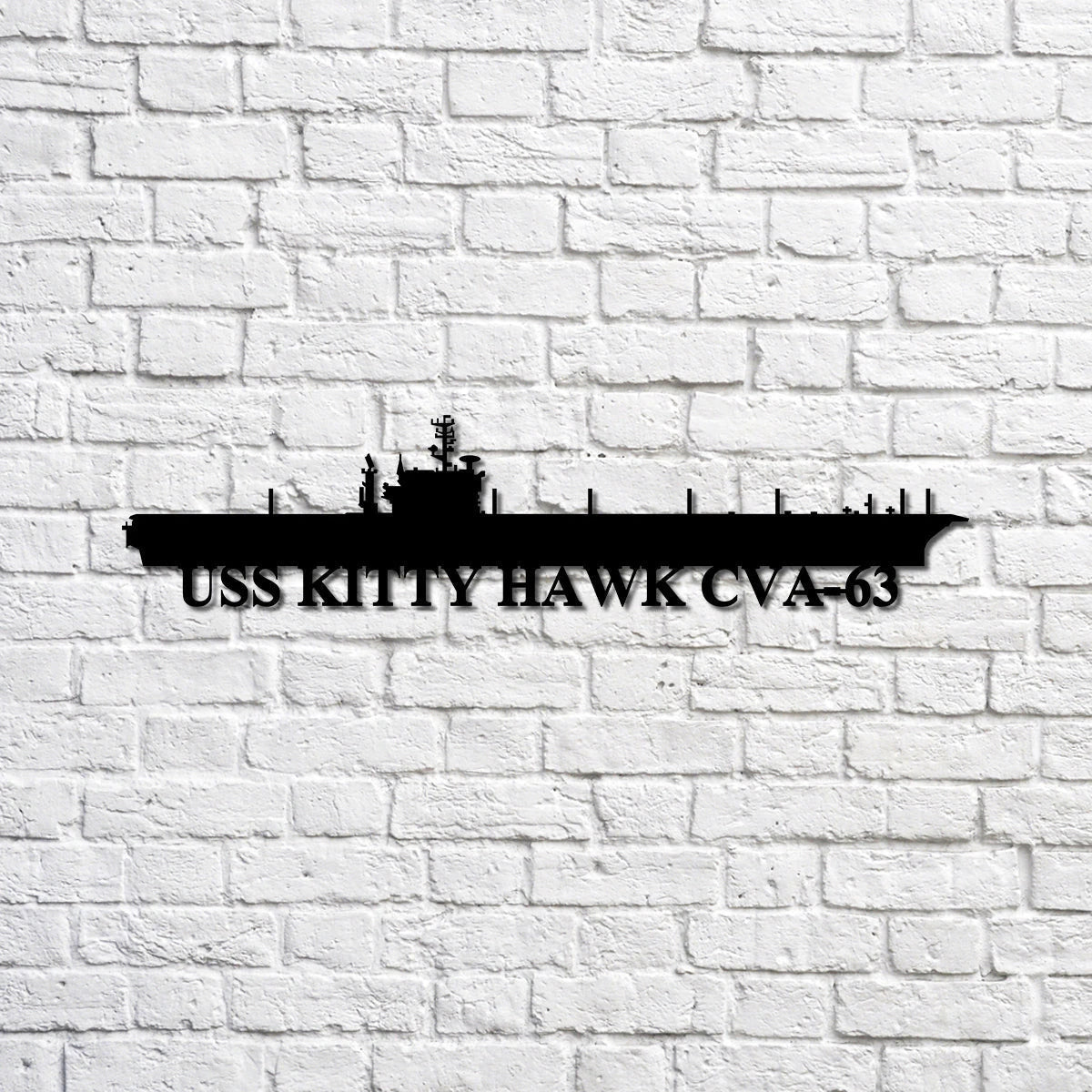 Uss Kitty Hawk Cva63 Navy Ship Metal Sign, Memory Wall Metal Sign Gift For Navy Veteran, Navy Ships Silhouette Metal Sign Laser Cut Metal Signs Custom Gift Ideas