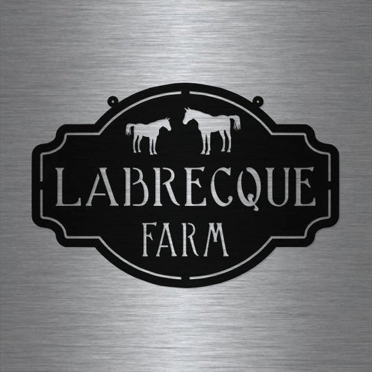 Metal Farm Sign Horse Personalized Family Name Metal Sign Housewarming Gift Wedding Gift Personalized - wedding detail