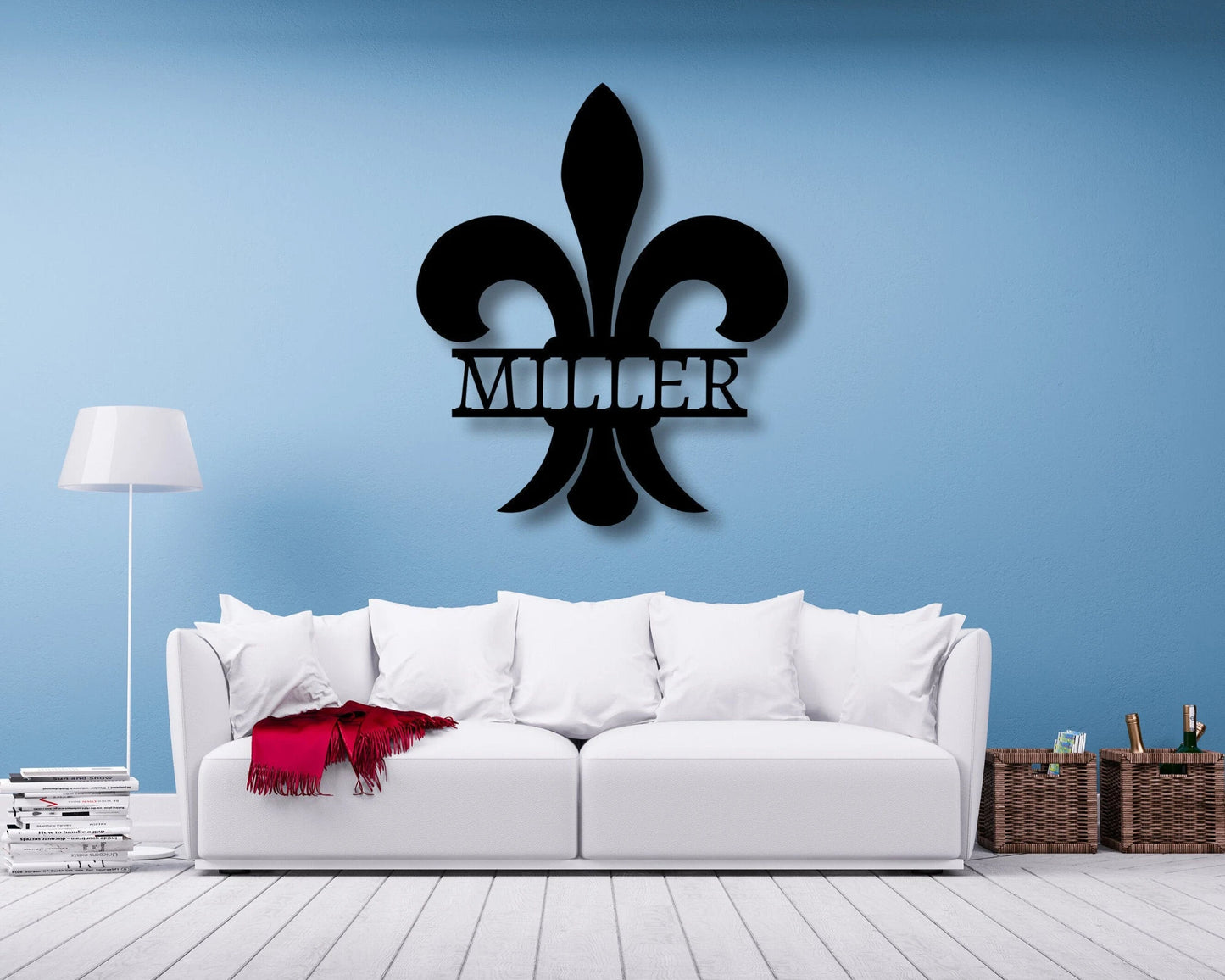 Fleur De Lis Customized Sign, Wall Mount Personalized Fleur De Lis, Pesonalized Fleur De Lis, Last Name Fleur De Lis, Rustic, Wall Decor Laser Cut Metal Signs Custom Gift Ideas