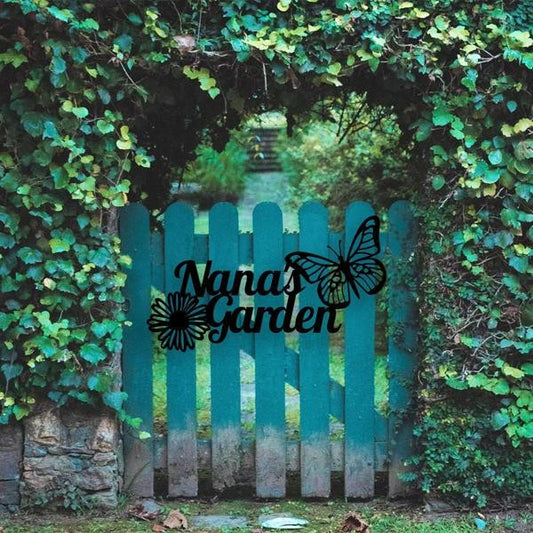 Garden Cut Metal Sign - 8 inches - metal sign