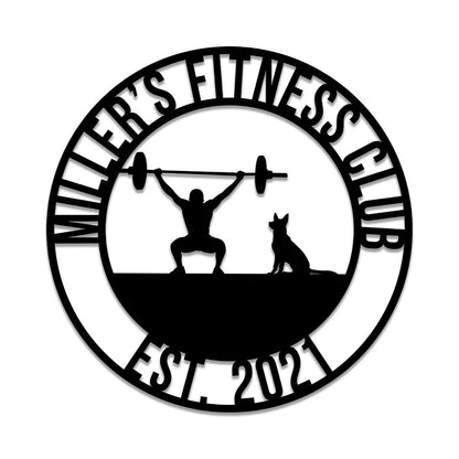 Dog Metal Gym Sign, Custom Fitness Center, Cross Fit, Wall Decor, Wedding, Anniversary Gift For Him, Metal Laser Cut Metal Signs Custom Gift Ideas