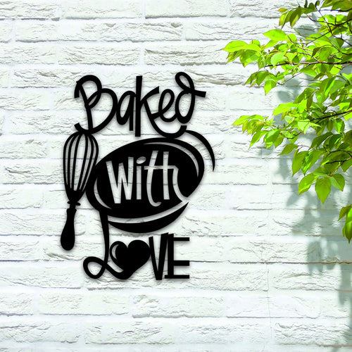 Baked With Love Kitchen Wall Decor Kitchen Metal Sign