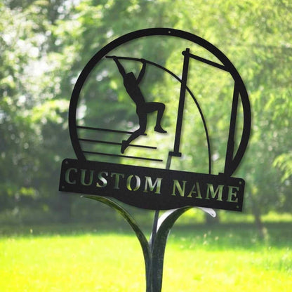Personalized Pole Vault Sport Monogram Metal Sign Art, Custom Pole Vault Sport Metal Sign, Hobbie Gifts, Sport Gift, Birthday Gift Laser Cut Metal Signs Custom Gift Ideas