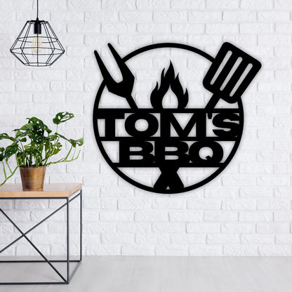 Personalized Backyard Bbq Metal Sign, Outdoor Wall Decor, Metal Wall Decor, Bbq Decor, Personalized Home Decor, Metal Wall Art, Custom Metal Sign, Laser Cut Metal Signs Custom Gift Ideas