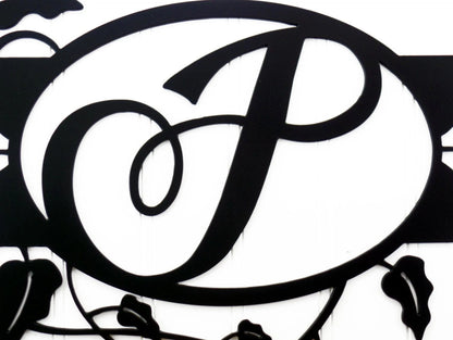 Monogram Metal Sign Black, Monogram, Script Sign, Monogram Sign, Metal Wall Art, Signage, Personalized Signage, Laser Cut Metal Signs Custom Gift Ideas