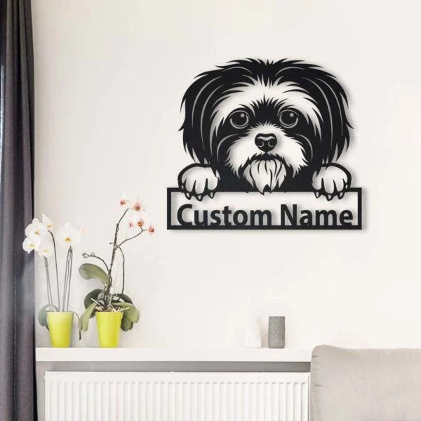Shih Tzu Personalized Metal Wall Decor, Cut Metal Sign, Metal Wall Art, Metal House Sign Laser Cut Metal Signs Custom Gift Ideas