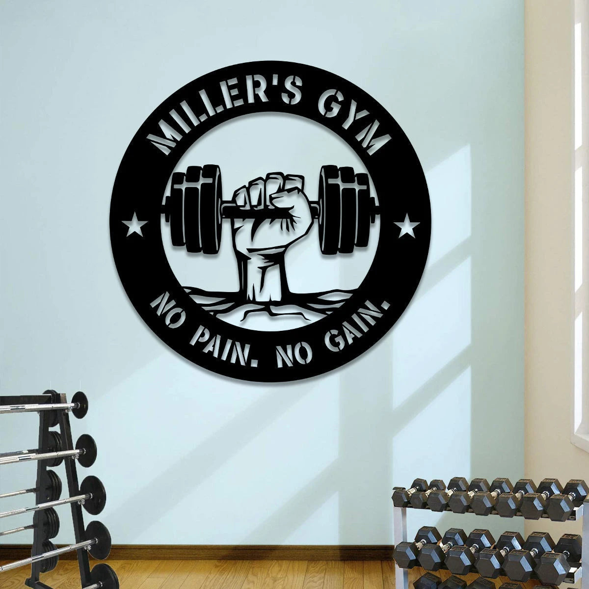 Metal Gym Sign, Custom Fitness Center, Cross Fit Club, Wedding, Anniversary Art Gift For Him her, Metal Laser Cut Metal Signs Custom Gift Ideas