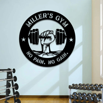 Metal Gym Sign, Custom Fitness Center, Cross Fit Club, Wedding, Anniversary Art Gift For Him her, Metal Laser Cut Metal Signs Custom Gift Ideas