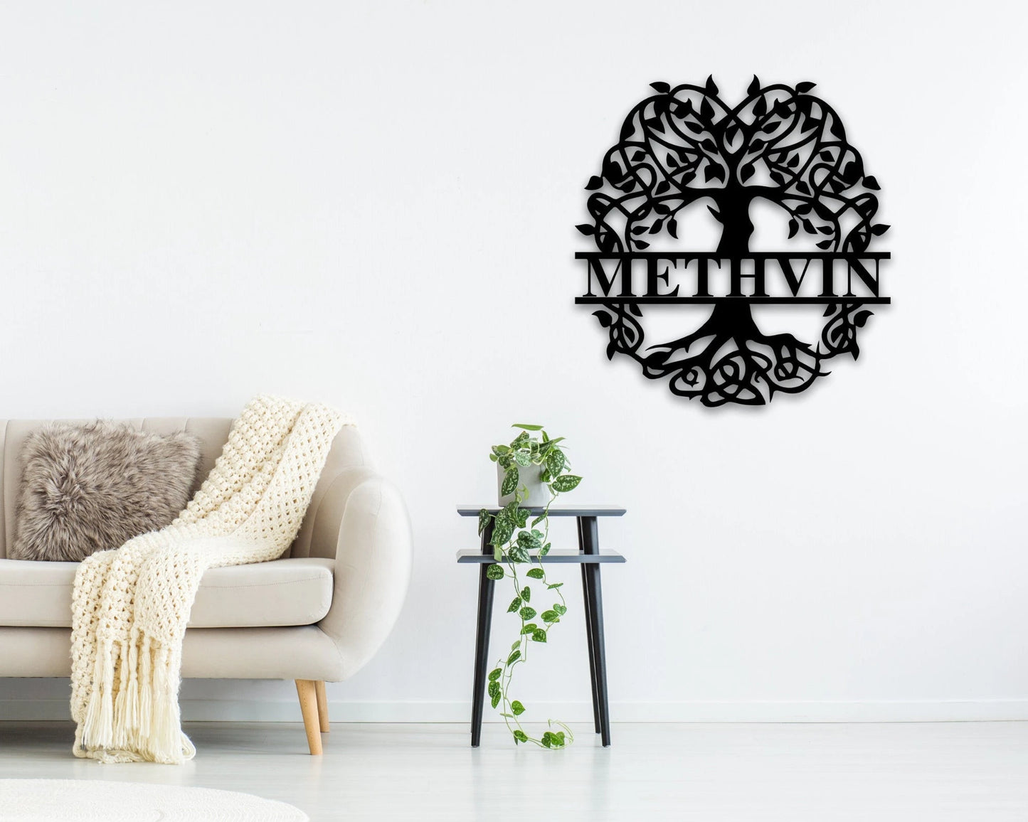 Personalized Tree Of Life Metal Sign, Last Name Sign, Front Porch Sign, Family Name Sign, Housewarming Gift, Wedding Gift, Metal Wall Art, Metal Laser Cut Metal Signs Custom Gift Ideas