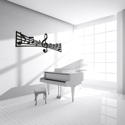 Music Notes Wall Art, Valentine's Day Gift, Metal Wall Decor, Music Time, Music Decor, Living Room Decoration, Wall Hangings, Music Gift Laser Cut Metal Signs Custom Gift Ideas