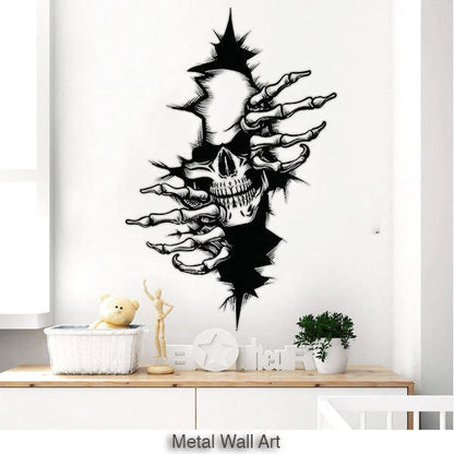 Skull Lovers Metal Wall Art Laser Cut Metal Signs Custom Gift Ideas