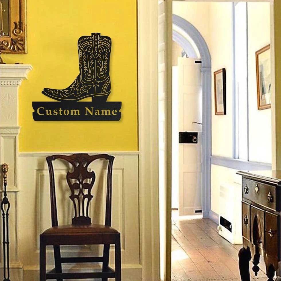 Personalized Texas Boots Metal Sign Art, Custom Texas Boots Metal Sign, Texas Boots Gifts For Men, Texas Boots Gift, Laser Cut Metal Signs Custom Gift Ideas