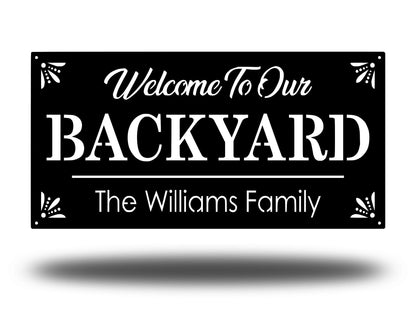 Personalized Backyard Sign Backyard Oasis Memories Metal Sign Welcome Sign Oasis House Warming Gift, Laser Cut Metal Signs Custom Gift Ideas