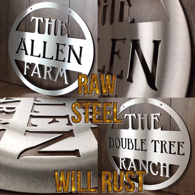 Metal Farm Sign , Bee And Cow Personalized Family Name Metal Sign Housewarming Gift Wedding Gift Personalized Gift, Laser Cut Metal Signs Custom Gift Ideas