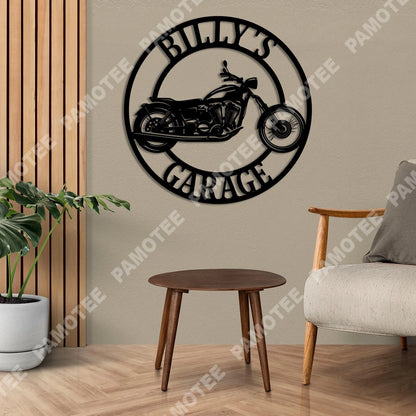 Custom Motorcycle Garage Metal Art, Workshop Steel Wall Decor Laser Cut Metal Signs Custom Gift Ideas