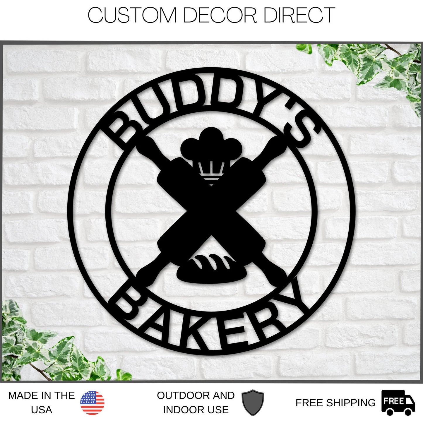 Bakery Sign, Bakery Shop Sign, Personalized Bakery Sign, Bakery Decor, Custom Bakery Shop Sign, Bakery Business Sign, Kitchen Sign, Mom Gift Laser Cut Metal Signs Custom Gift Ideas