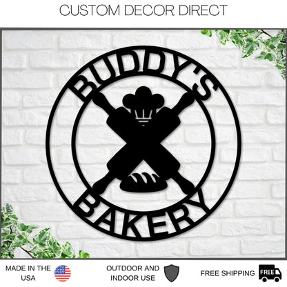 Bakery Sign, Bakery Shop Sign, Personalized Bakery Sign, Bakery Decor, Custom Bakery Shop Sign, Bakery Business Sign, Kitchen Sign, Mom Gift Laser Cut Metal Signs Custom Gift Ideas