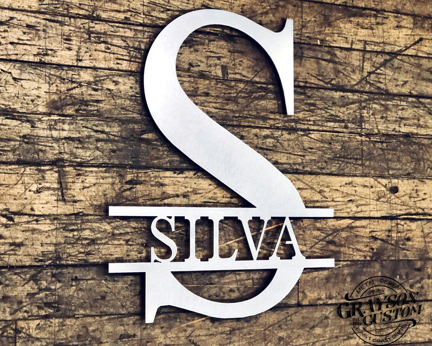 Personalized Custom Monogram Low Roman Name Sign Metal Farmhouse Decor Wedding, Anniversary, Housewarming Gift Metal Wall Art Laser Cut Metal Signs Custom Gift Ideas