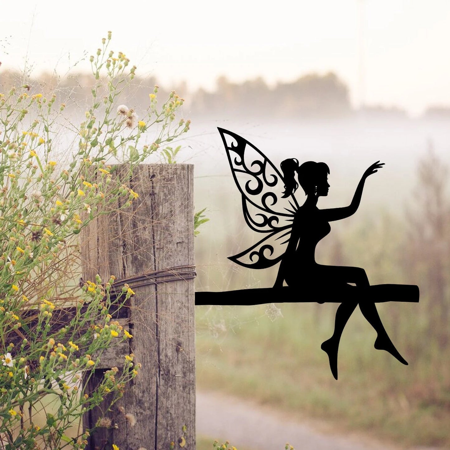 Fairy Metal Tree Stake, Garden Decor, Christmas Gift Laser Cut Metal Signs Custom Gift Ideas