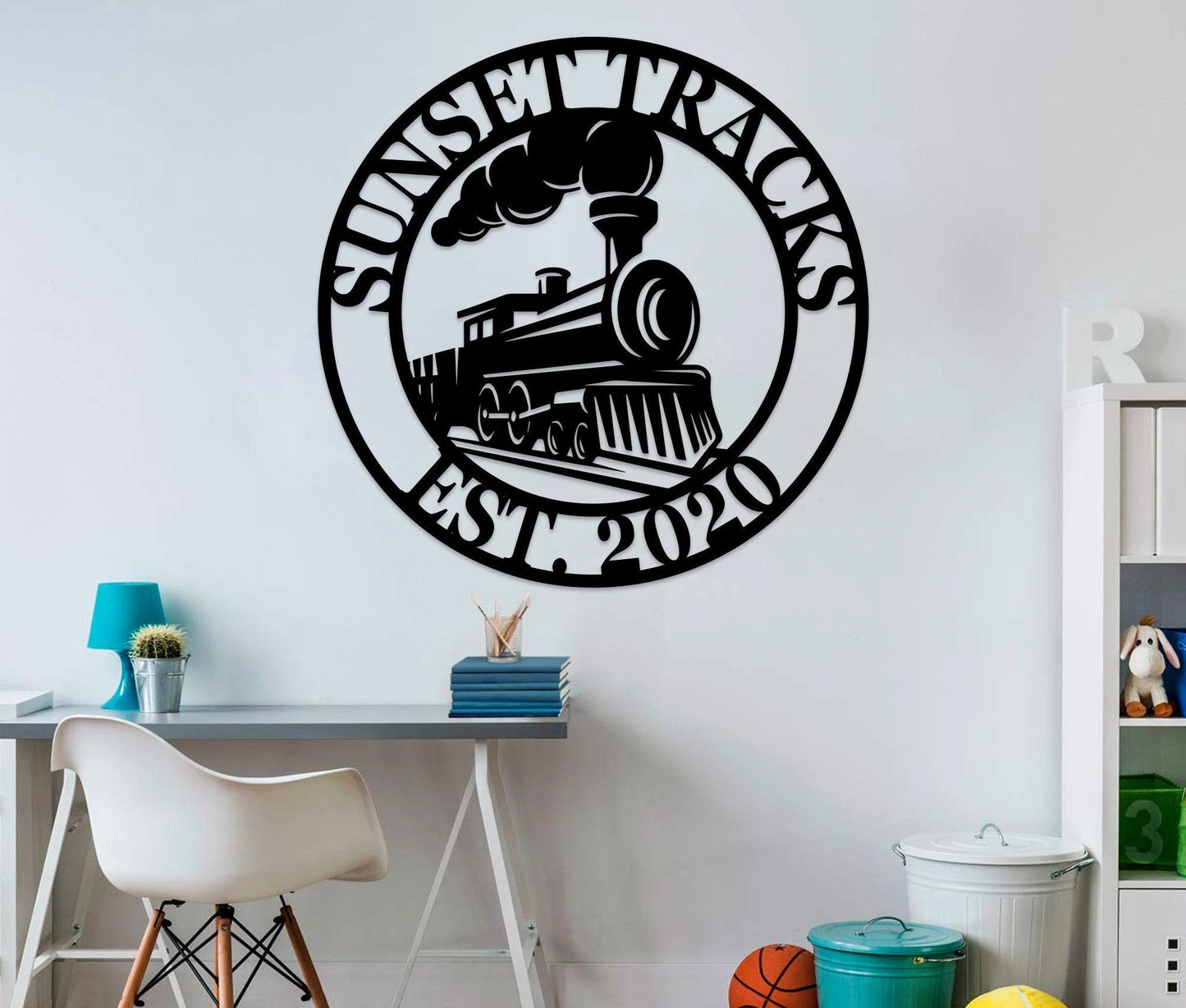 Railroad Signs Train Decor Railway Sign Train Sign Train Room Metal Sign Wall Hangings Metal Wall Art Father's Day Gift Laser Cut Metal Signs Custom Gift Ideas