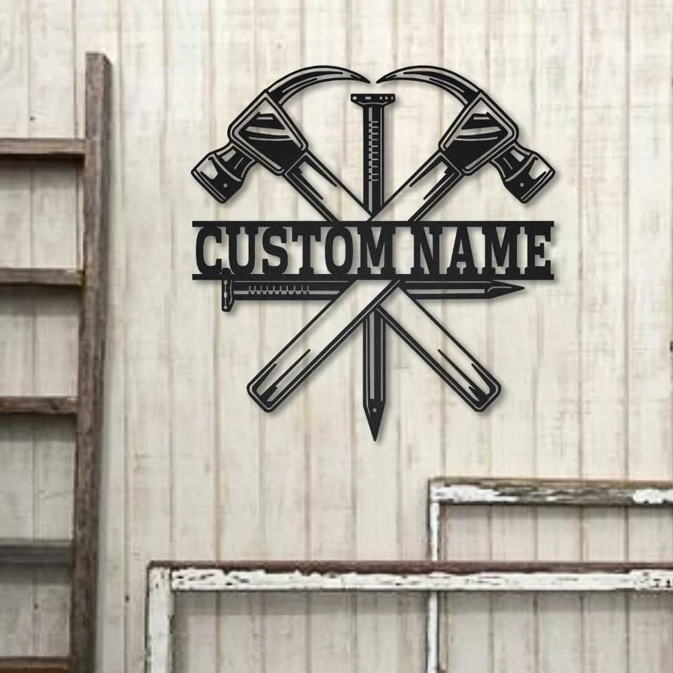 Personalized Carpenter Metal Sign Art, Custom Carpenter Metal Sign, Carpenter Monogram Gift, Job Gift, Decor Decoration, Birthday Gift, Laser Cut Metal Signs Custom Gift Ideas