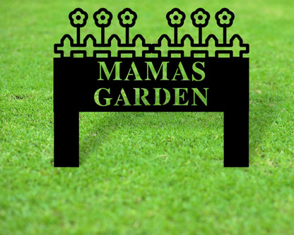 Custom Garden Metal Sign, Personalized Garden Yard Sign, Outdoor Garden Decor, Mother's Day Gift, Gift For Mom, Gift For Grandma, Yard Sign Laser Cut Metal Signs Custom Gift Ideas