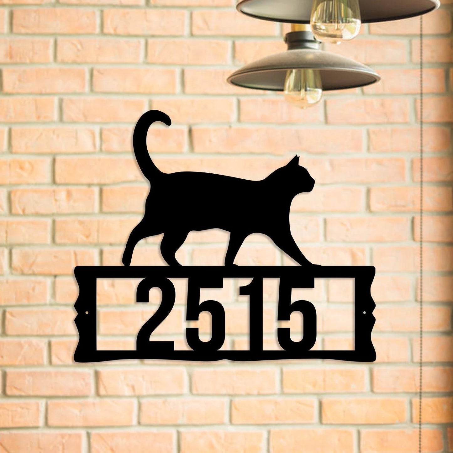 Personalized Address Cat Metal Sign, Wedding, Anniversary Gift For Cat Lovers, Metal Laser Cut Metal Signs Custom Gift Ideas