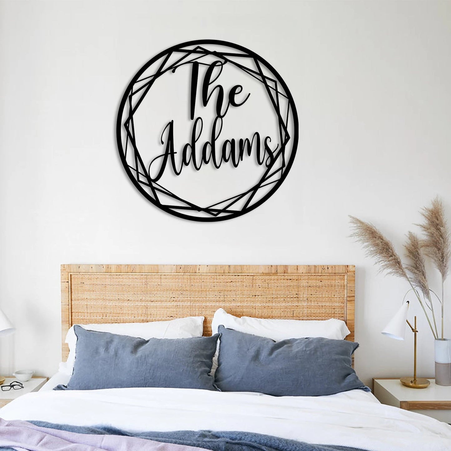 Personalized Your Family Name Metal Art, Door Sign, Door Hanger Laser Cut Metal Signs Custom Gift Ideas