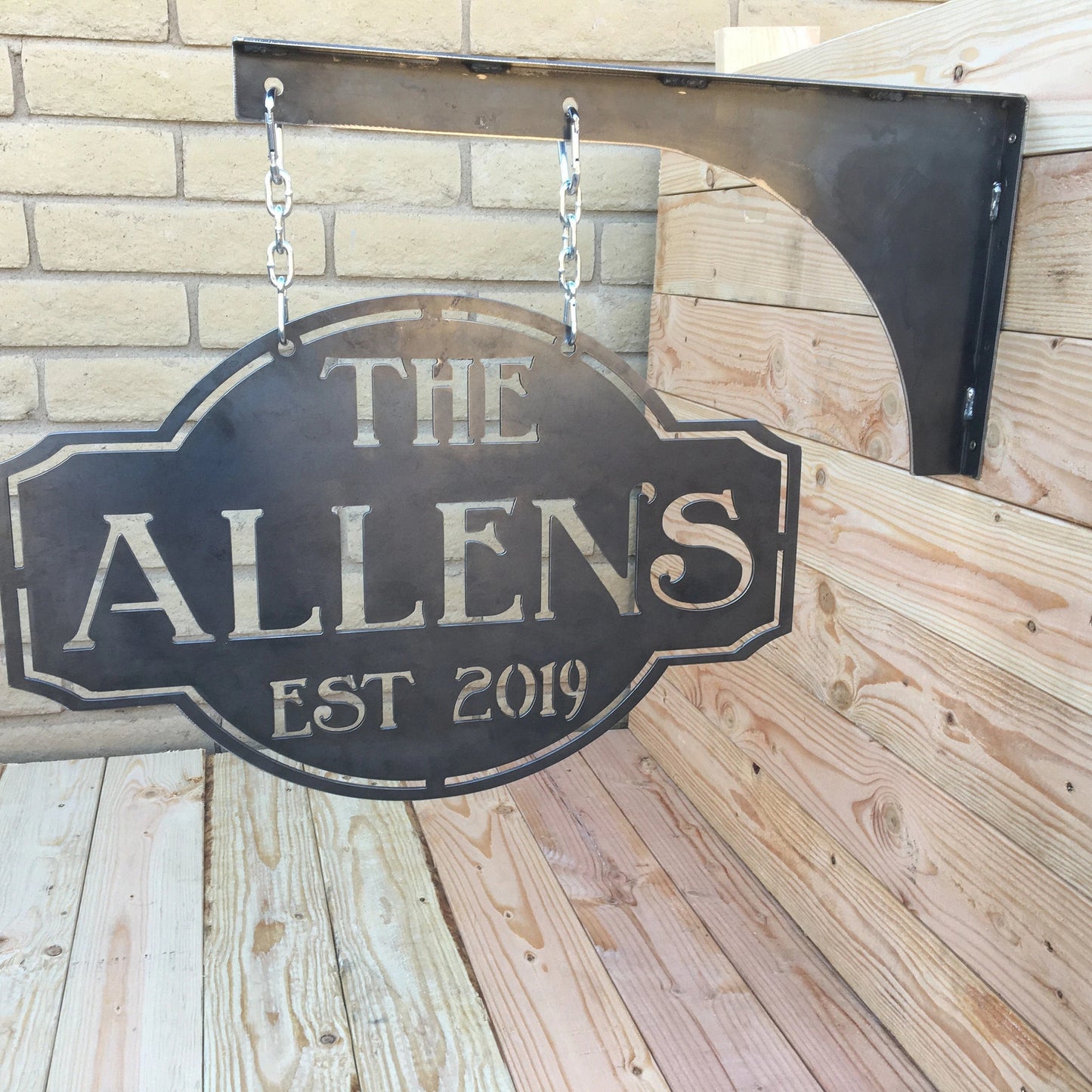 Hanging Metal Address Sign Personalized Sign Hanging Metal Sign