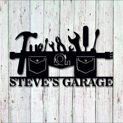 Personalized Garage Metal Sign, Cut Metal Sign, Metal Wall Art, Metal House Sign, Metal Laser Cut Metal Signs Custom Gift Ideas