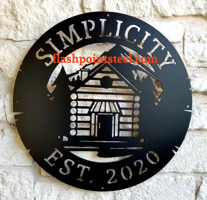 Cabin Sign, Family Sign, Wild, Forest, ,aventure, Mountains, Established, Steel Art, Woods, Family Name Sign, Custom Sign, Cabin Decor Laser Cut Metal Signs Custom Gift Ideas