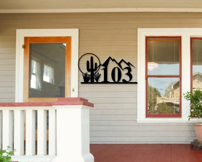 Address Sign Metal Address Sign House Numbers Metal Metal Numbers House Address Numbers Address Sign Cactus Sign Western Address Sign