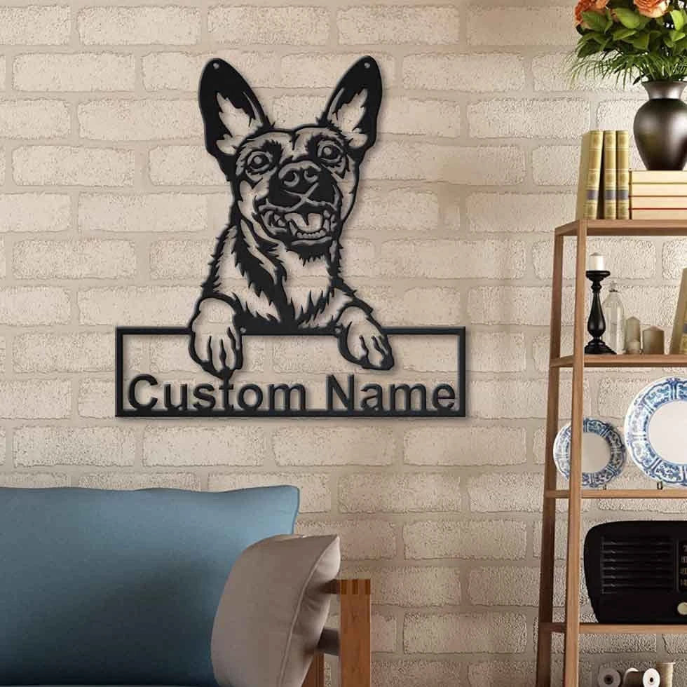 Personalized Belgian Malinois Dog Metal Sign Art, Custom Belgian Malinois Dog Metal Sign, Dog Gift, Birthday Gift, Animal Funny, Laser Cut Metal Signs Custom Gift Ideas